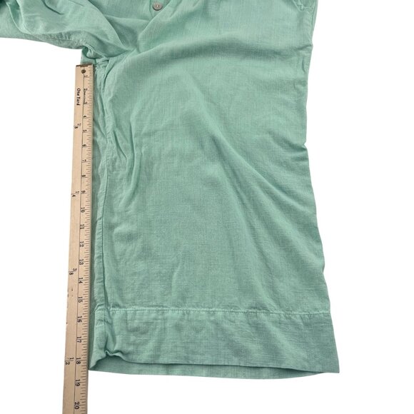 Ruby Rd. Petite Womens Pull-On Capri Pants PL Linen Blend Mint Green - Picture 4 of 5